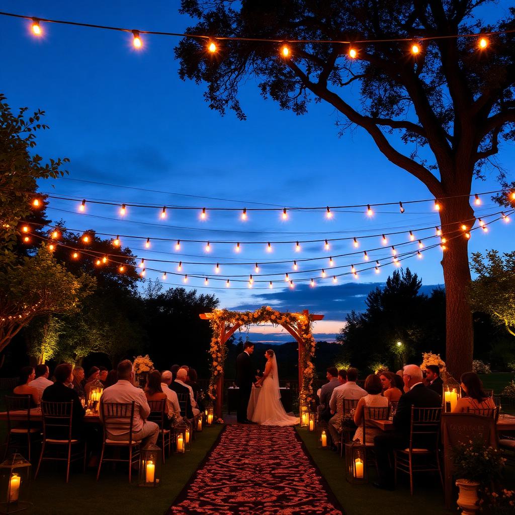 Composing a candlelit wedding in summer
